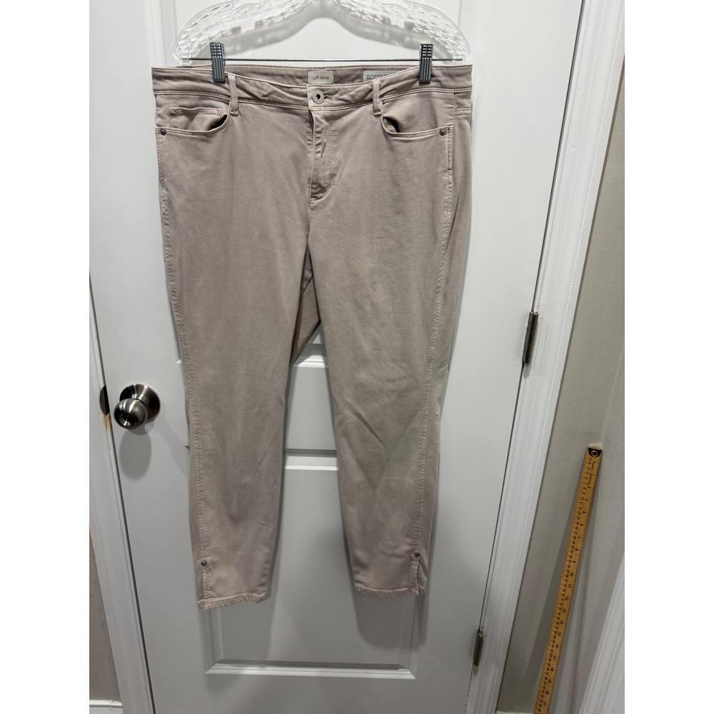 J.Jill Womens Slim Ankle Pants Authentic Fit Tan 14